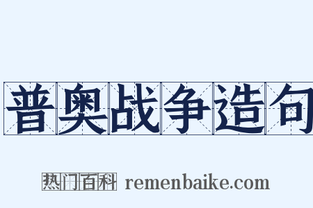 普奥战争造句是什么意思的图片